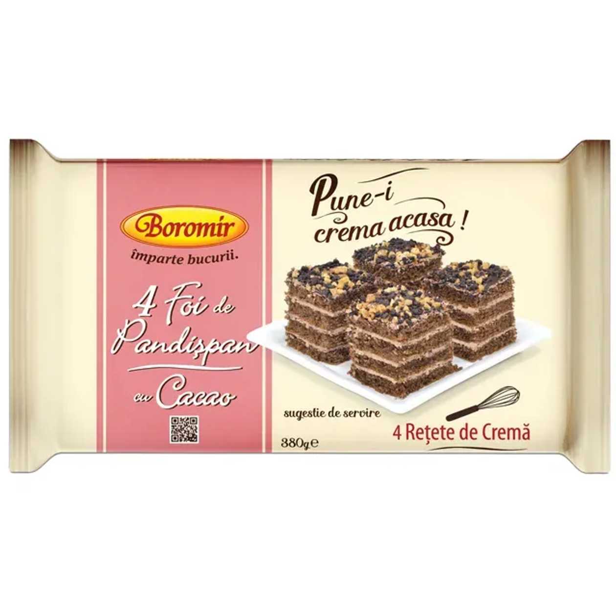 Boromir Foi de pandispan cu cacao 380 g