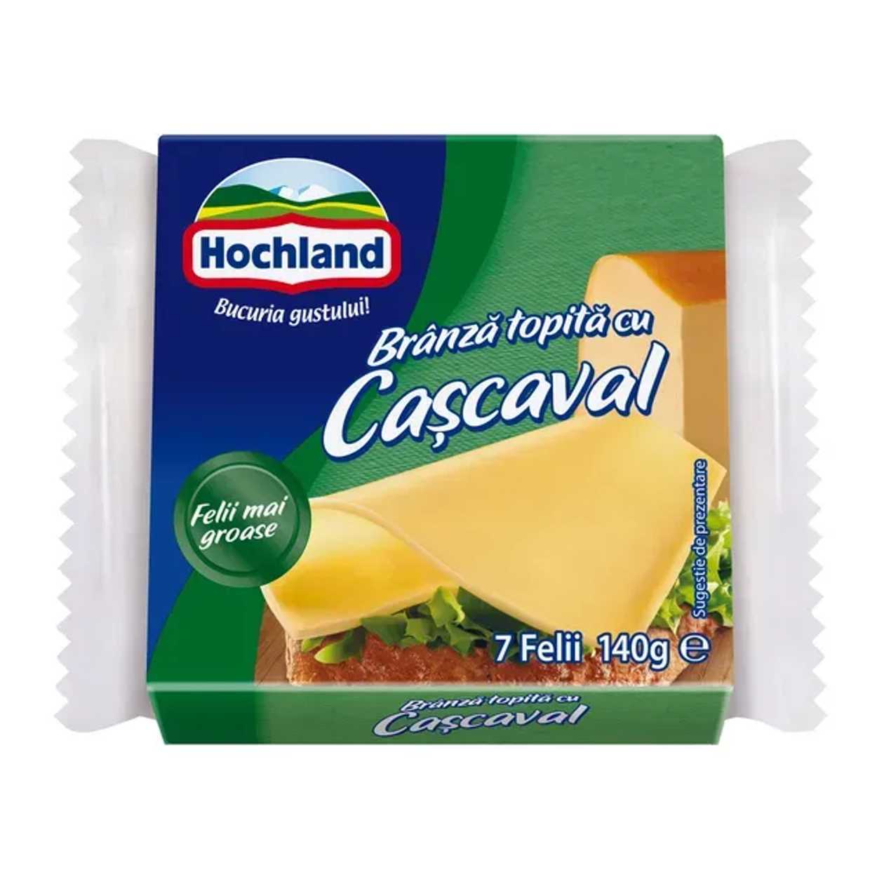 Hochland branza topita felii cascaval 140 g