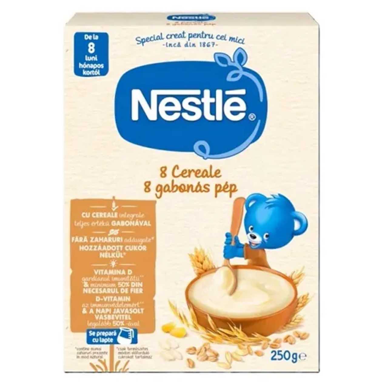 Nestle 8 cereale cu fructe etapa 3, 250 g