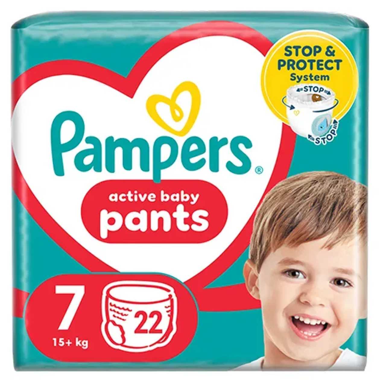 Pampers activ baby Scutec Chilotel Nr.7, 17 + kg,22 buc