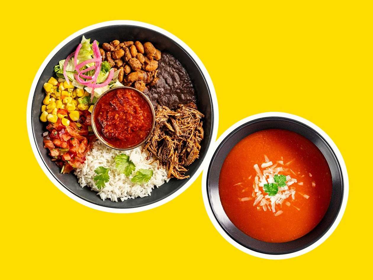 Mexický bowl + The soup of the day