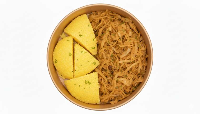 Varza calita cu mamaliga (de post)