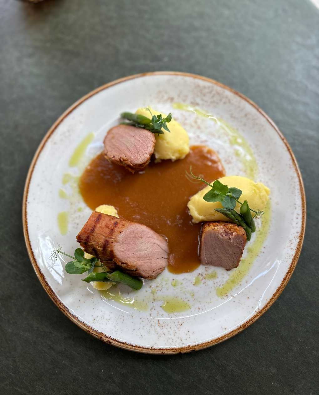 PORK TENDERLOIN WITH MASHED POTATOES