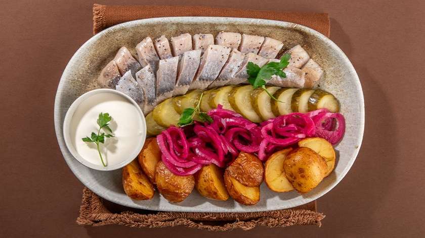 Traditional herring with potatoes