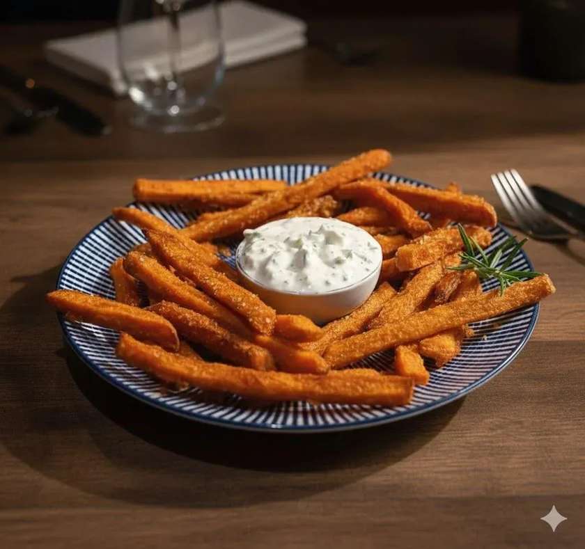 Батат з соусом Дзадзикі