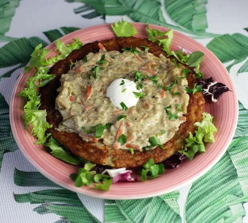 PLACEK ZIEMNIACZANY Z SOSEM BOROWIKOWYM