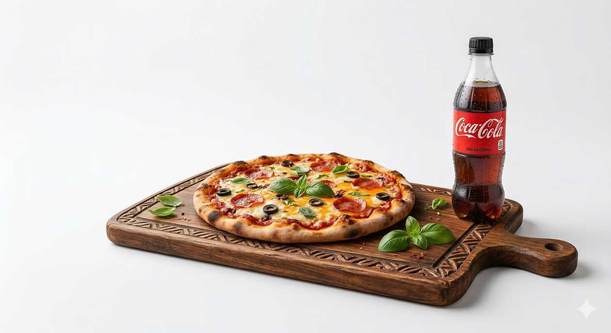 Lite Bite: Mini Pizza & Coke