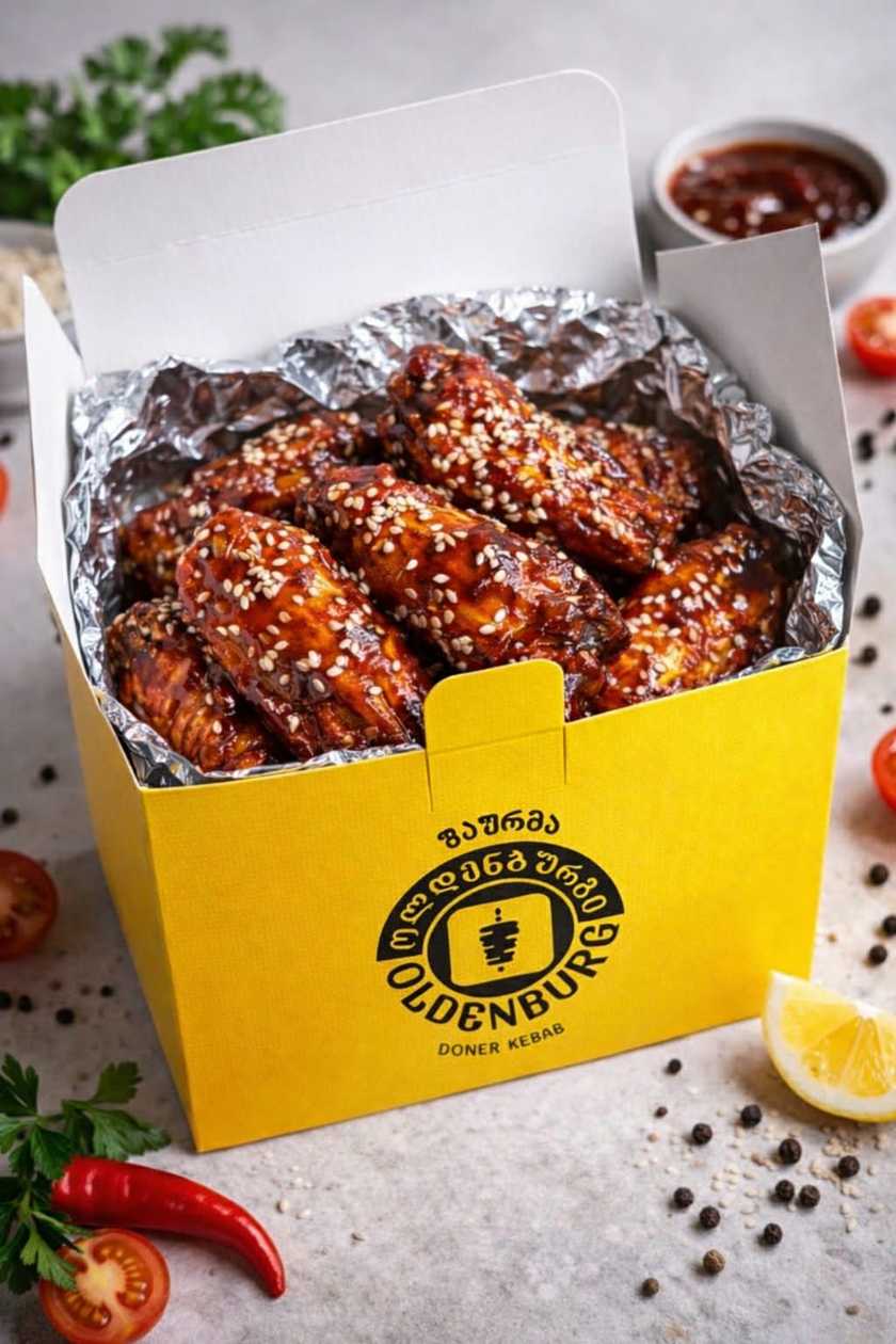 Chicken wings with BBQ sauce 6pc