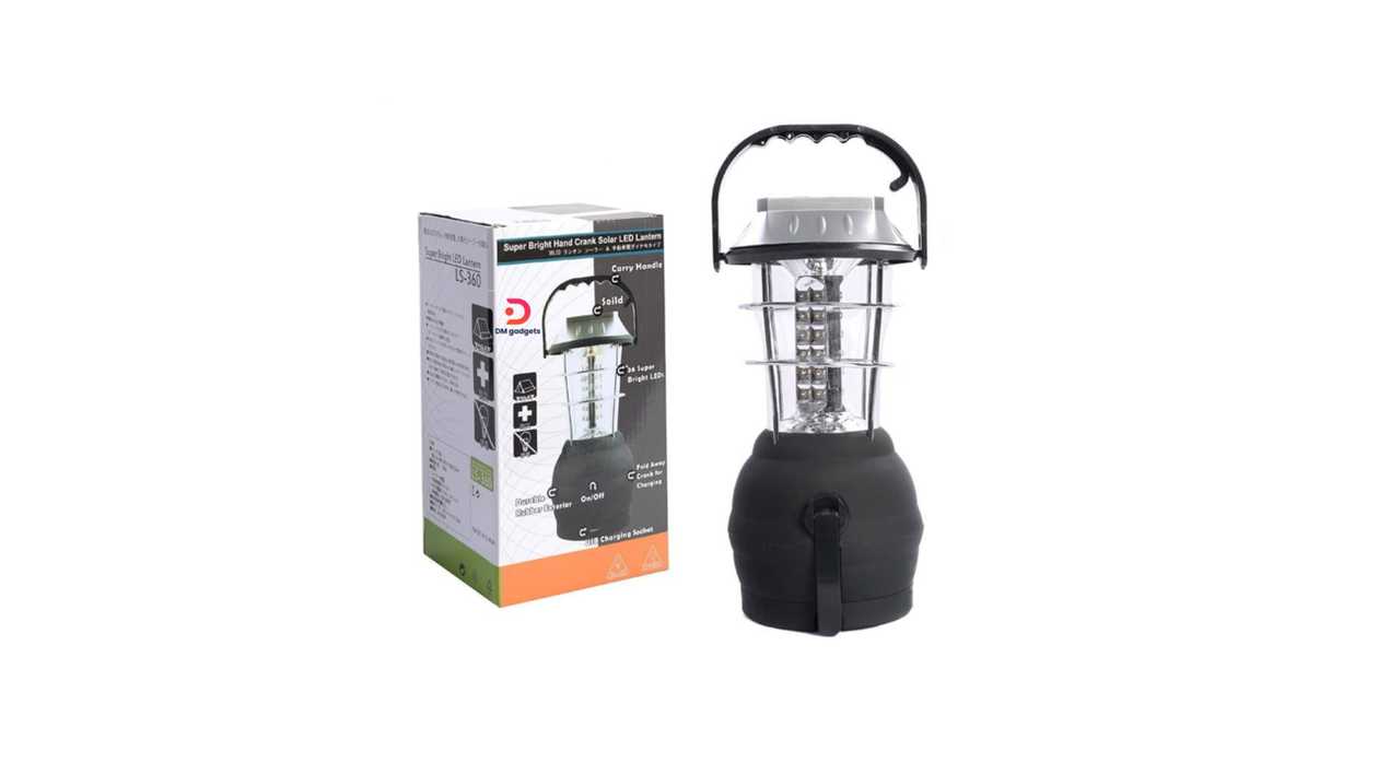 #406D6#LS-360®Super Bright Rechargeable 36-LED Lantern – Black