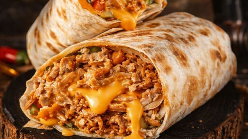 Shawarma With Hot Cheddar Sauce