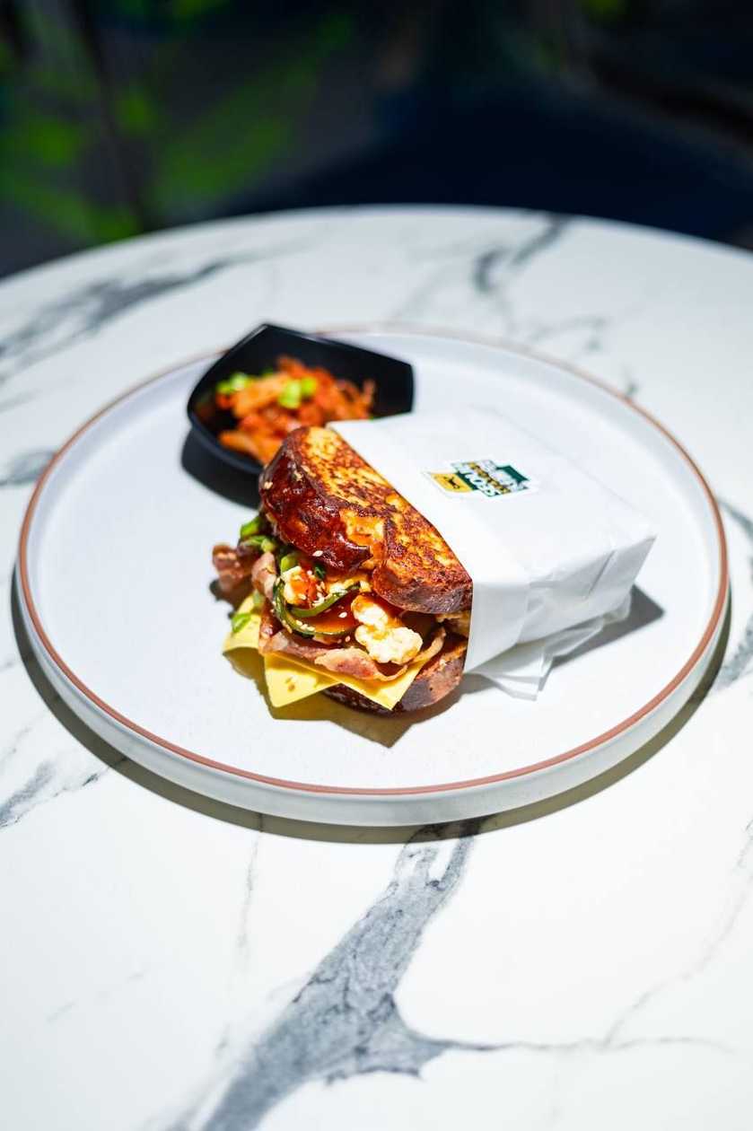 Egg Drop Sandwich with Bacon