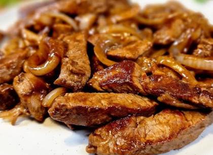 Tri-tip with Onions