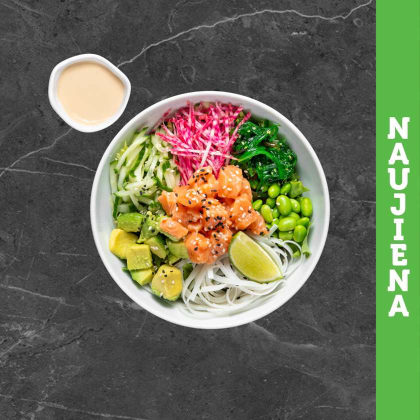 Poke bowl su lašiša