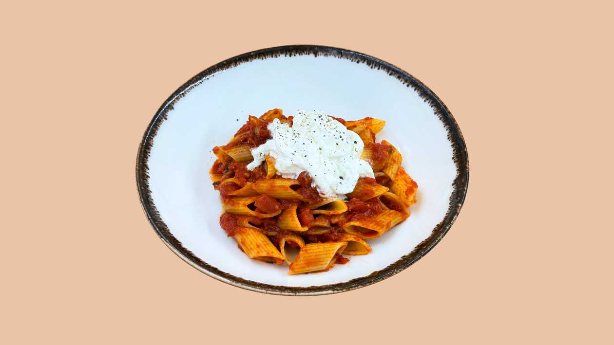 Pasta Nduja con Stracciatella