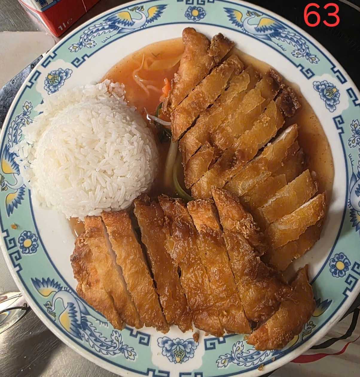 Gà Bọc Bột Sốt Chua Ngọt, Cơm Trắng