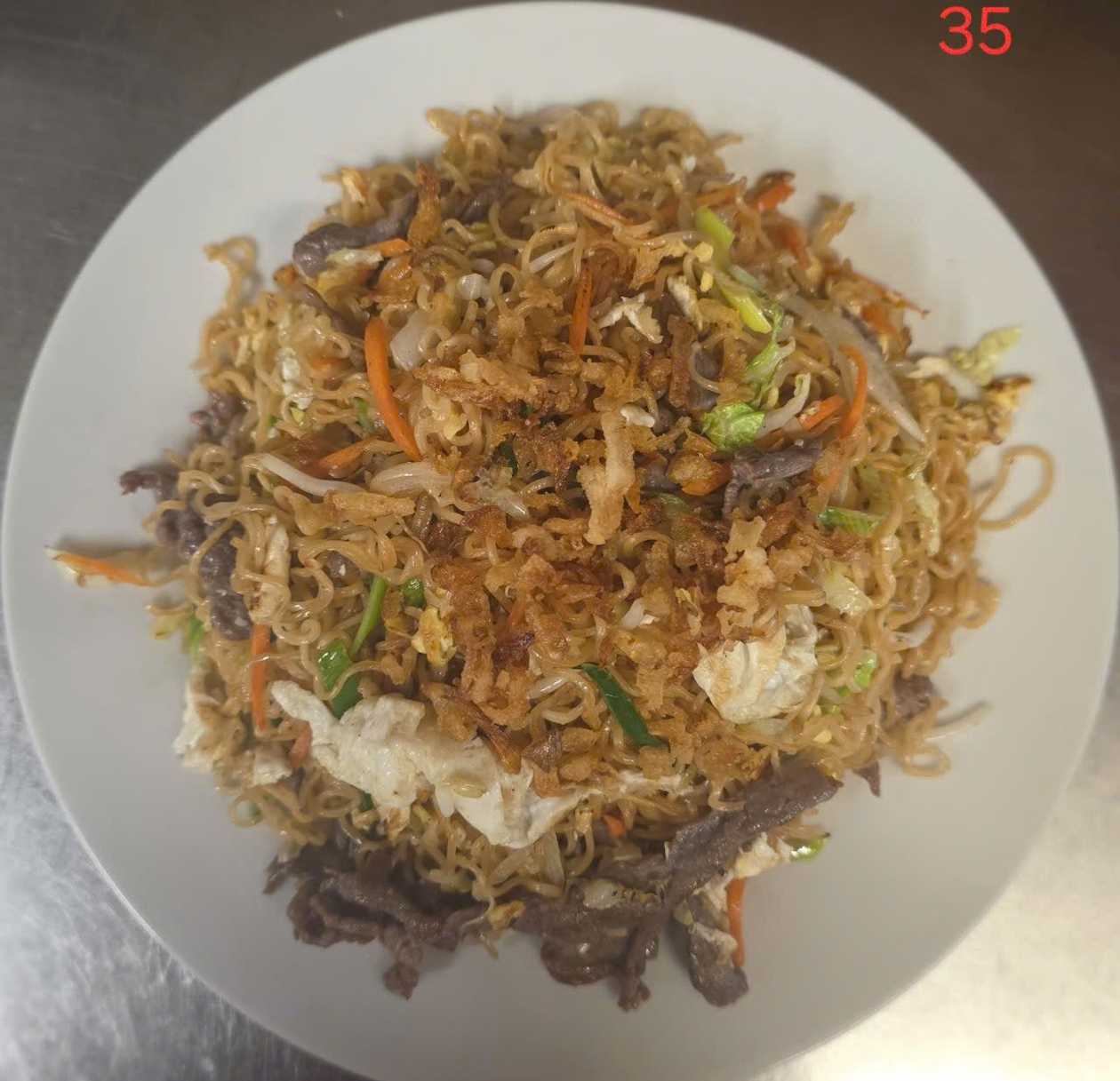 Mỳ Tôm Xào Thịt Bò