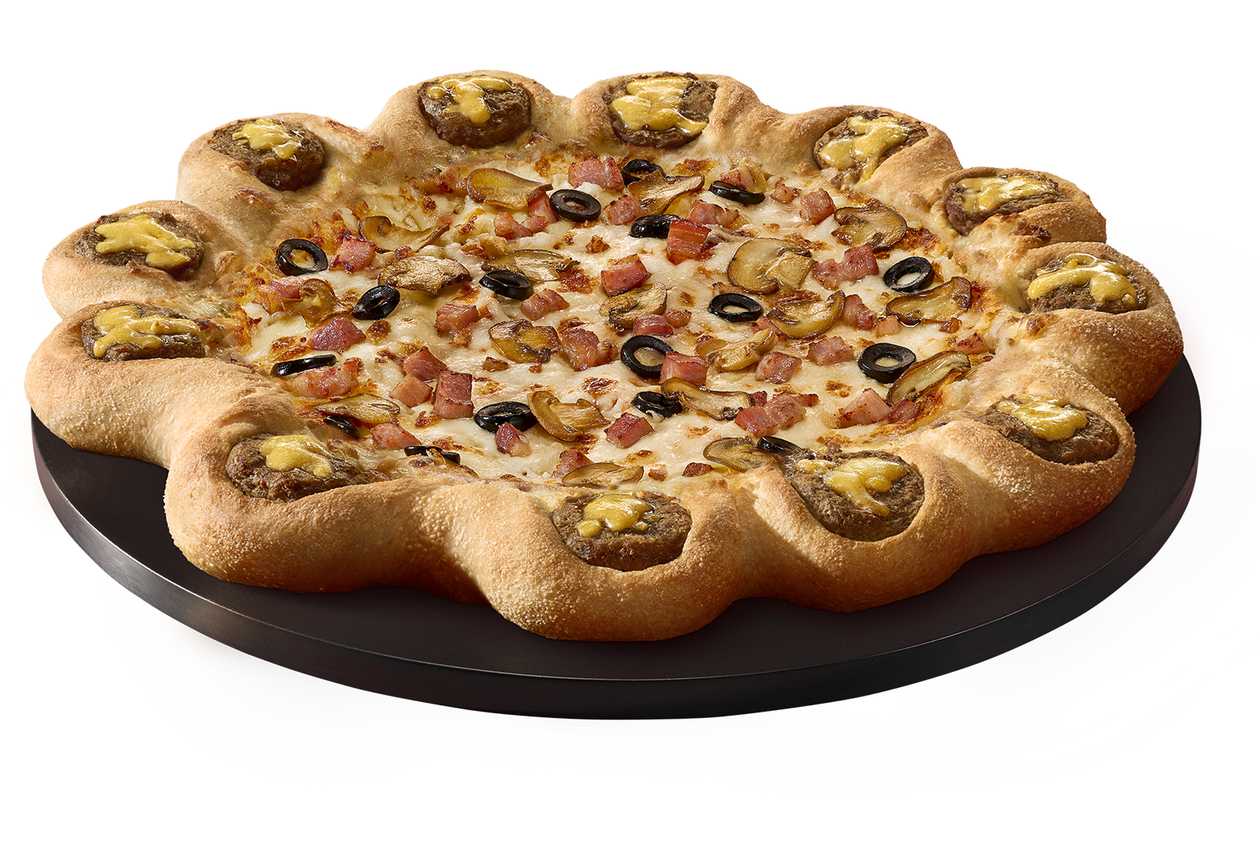 Medium Carbonara Cheeseburger Crown Pizza