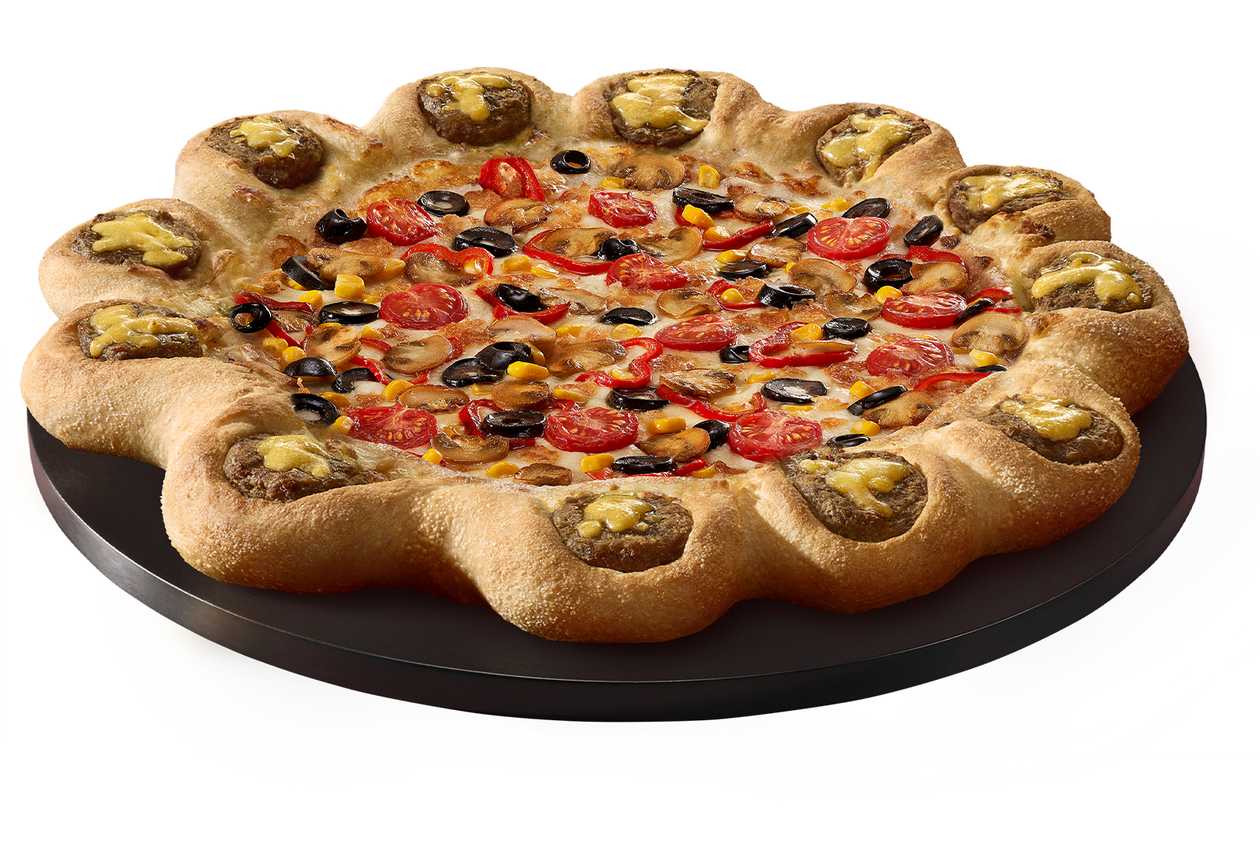 Veggie Pizza & Mozzarella Cheeseburger Mini Crown