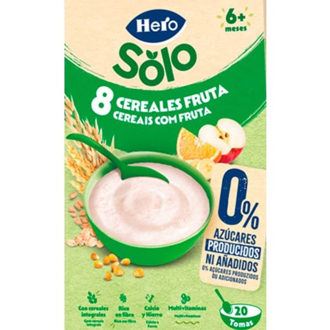 Hero Farinha 8 Cereais e Frutos embalagem 340 g