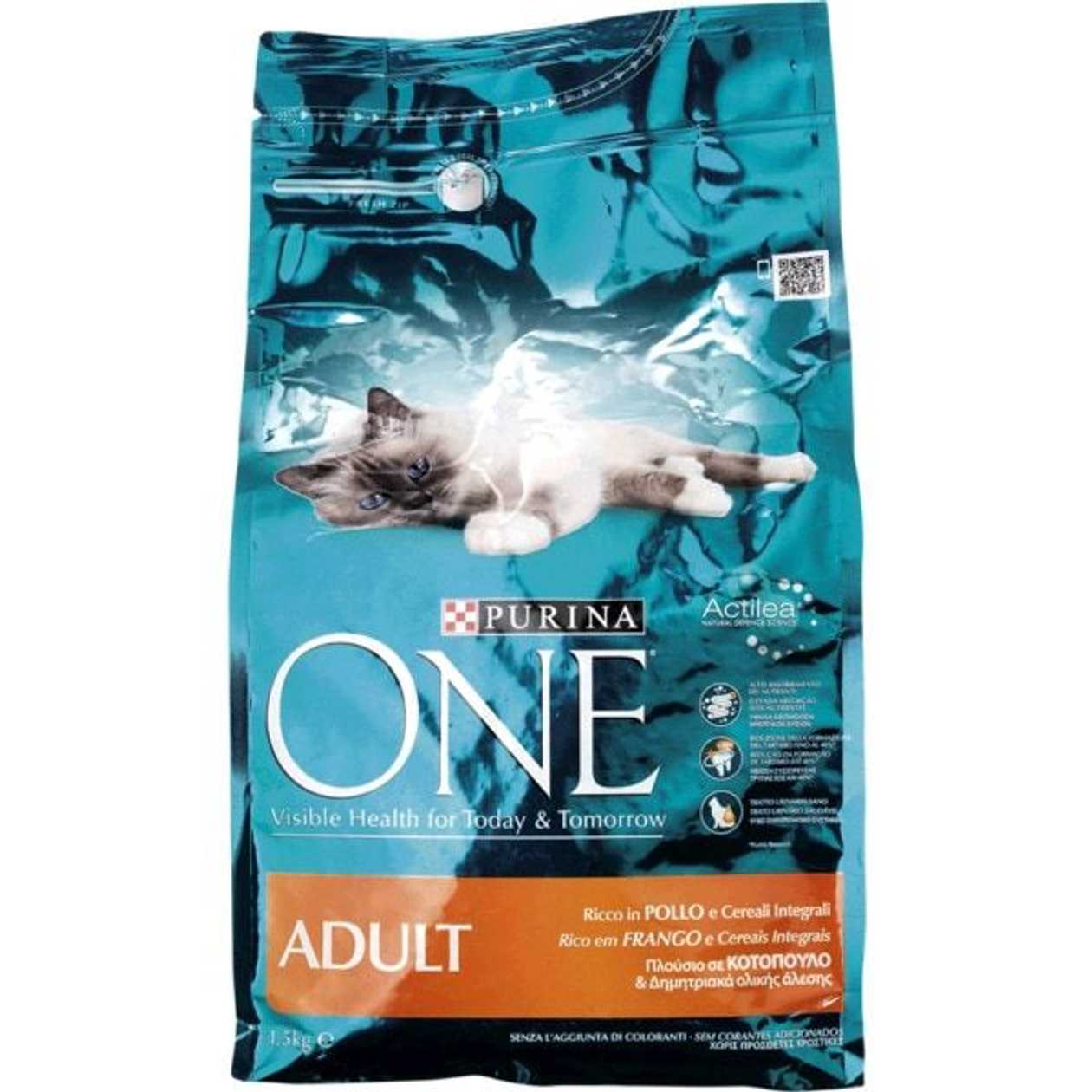Purina One Alimento Seco para Gato Adulto de Frango embalagem 1500 g
