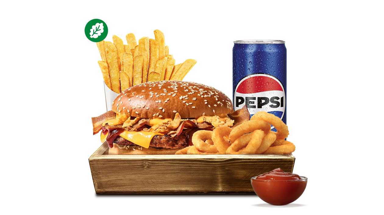 Plant-Based Cheesy BBQ Burger Box