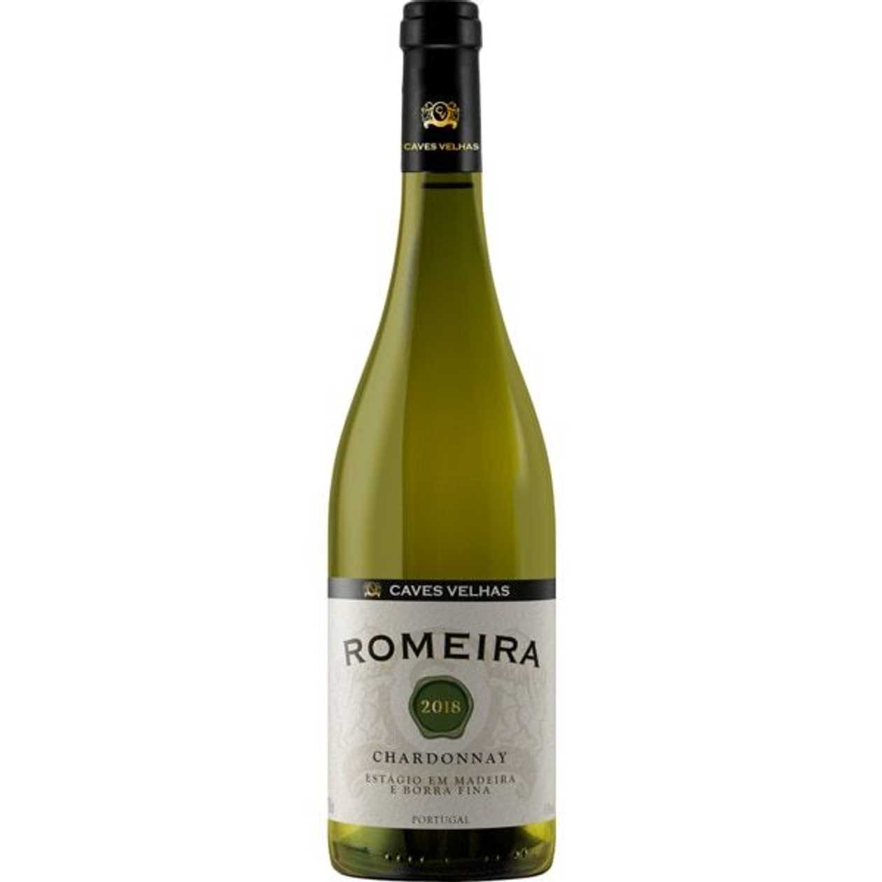 Caves Velhas Vinho Branco Regional de Lisboa Romeira Chardonnay garrafa 75 cl