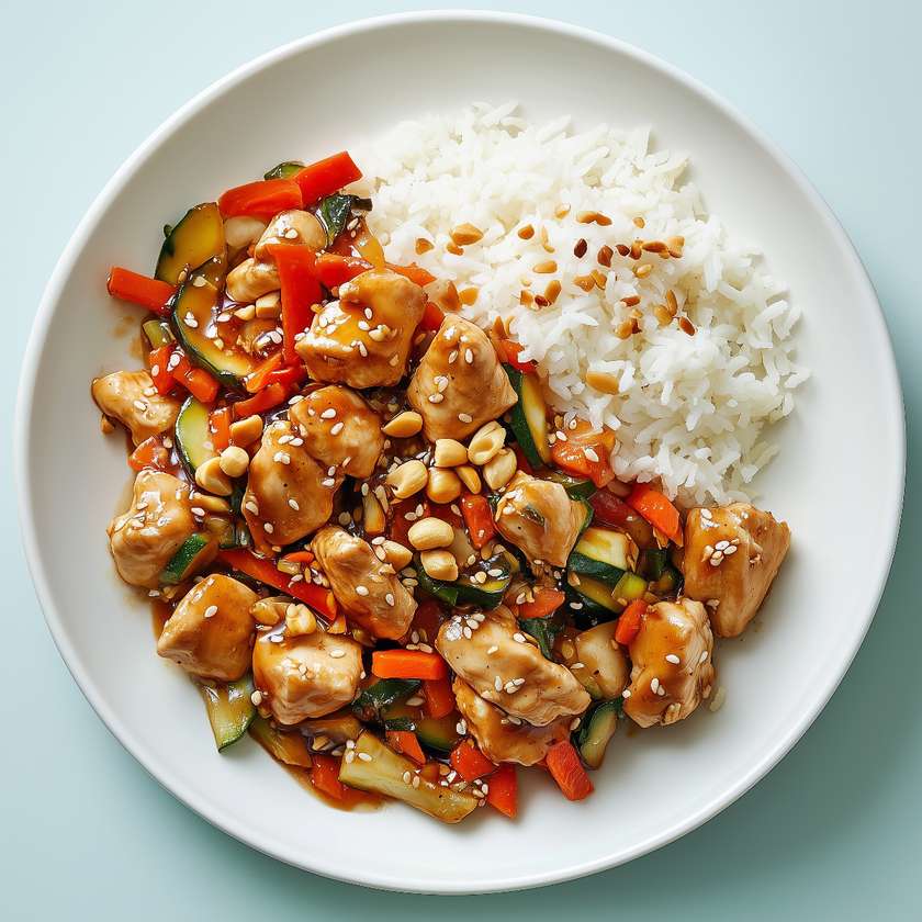 3. Kuře Kung-Pao s Rýží