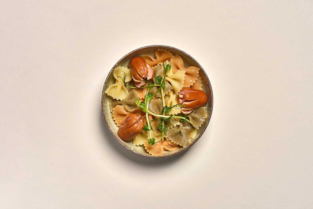 Farfalle with Mini Sausages and Creamy Butter (150/50)