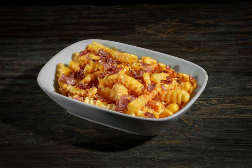 Fries with Bacon and Cheese Sauce