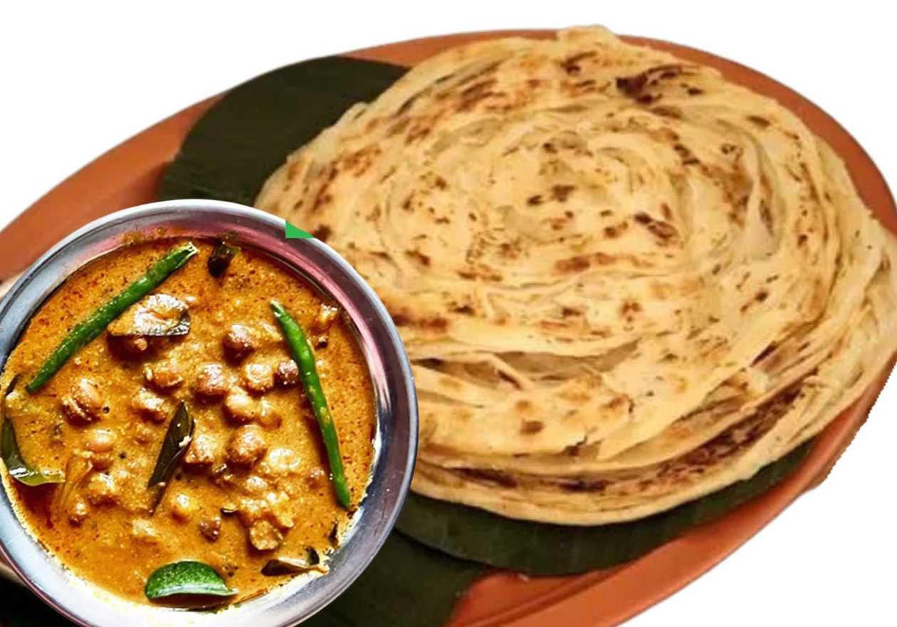 Kadala Curry with 3 poratas