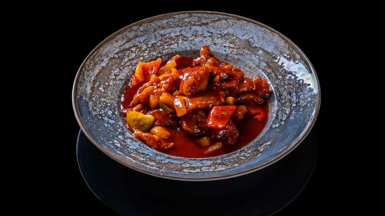 Gu Lao Rou cepta cukgaļa salskaba merce 咕咾肉