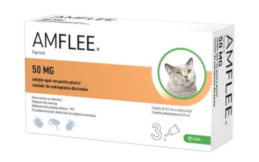 AMFLEE, Antiparasitic Pipette for Cats, 50 mg Bulk 1 Pipette