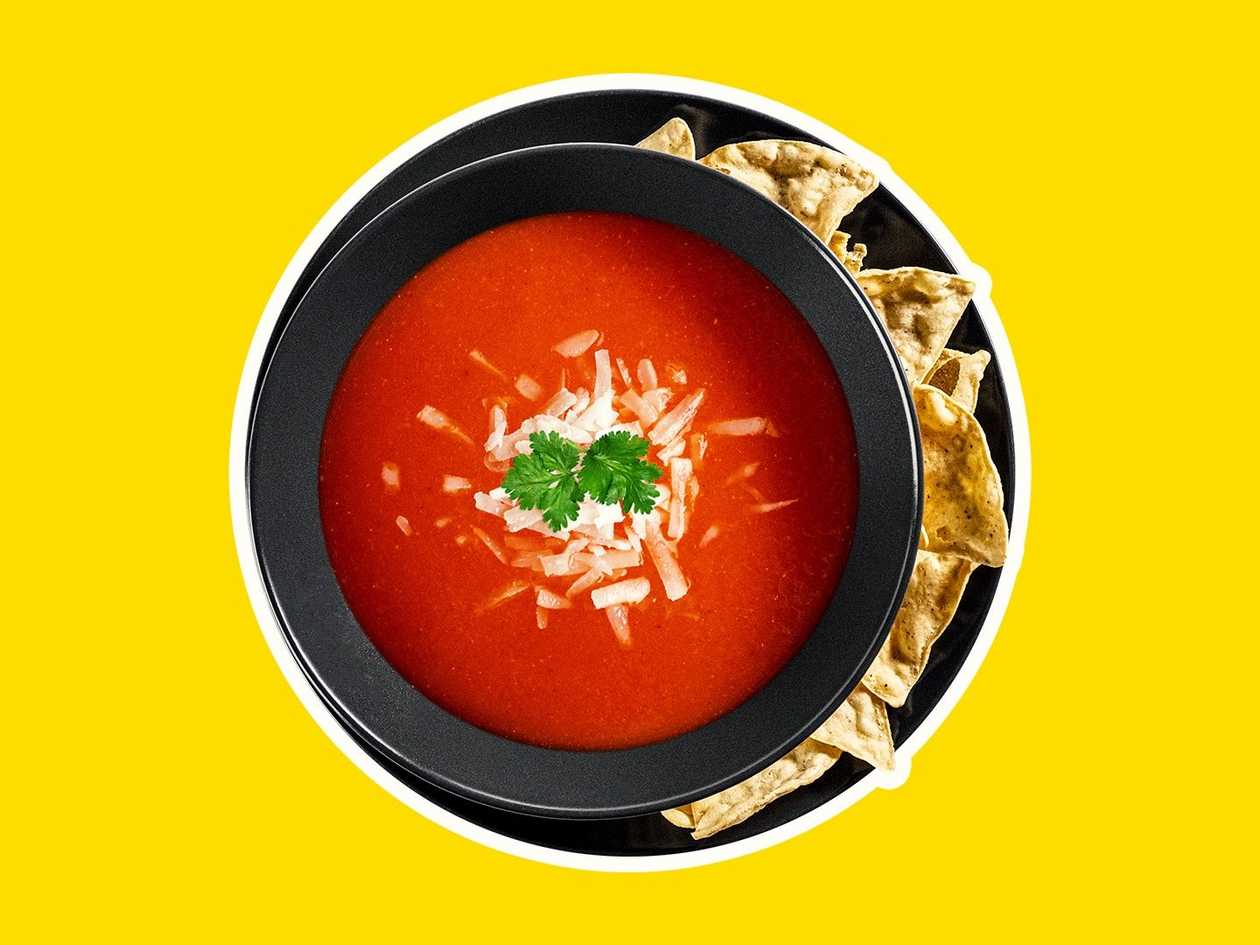 Large  soup with chips - Tomato 450 ml
