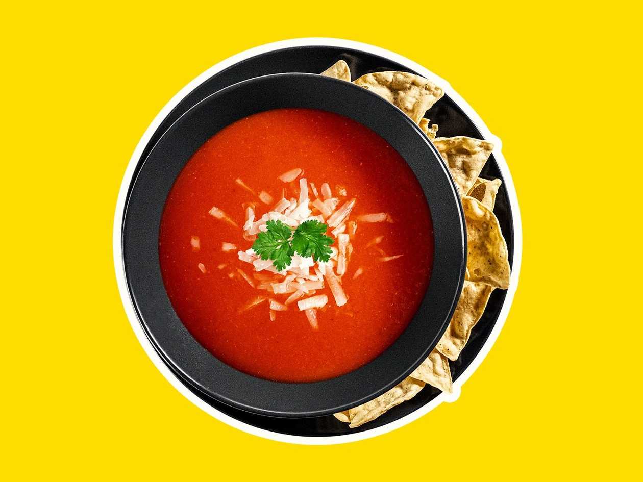 Large soup with chips - Roasted pepper 450 ml