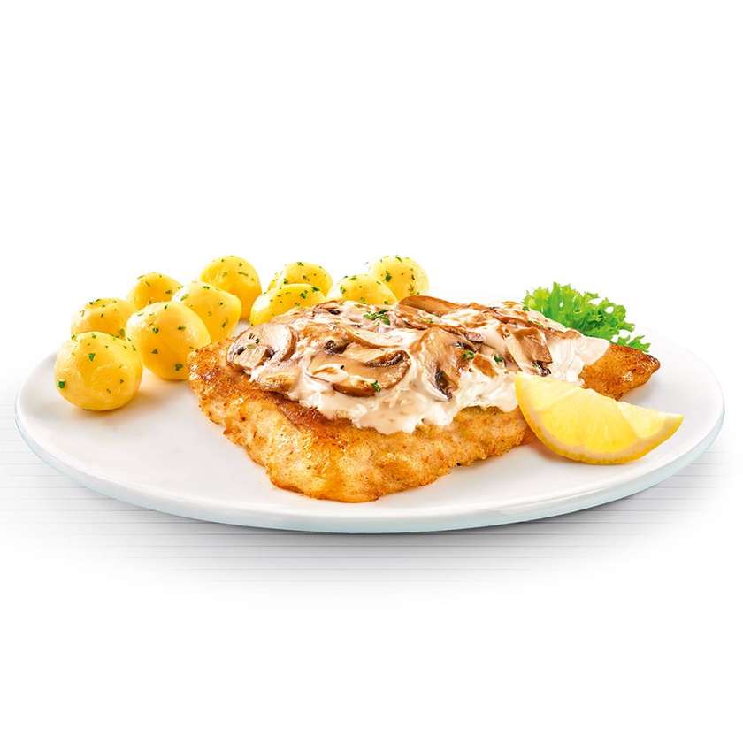 "Champignon" fish fillet au gratin + side & lemon