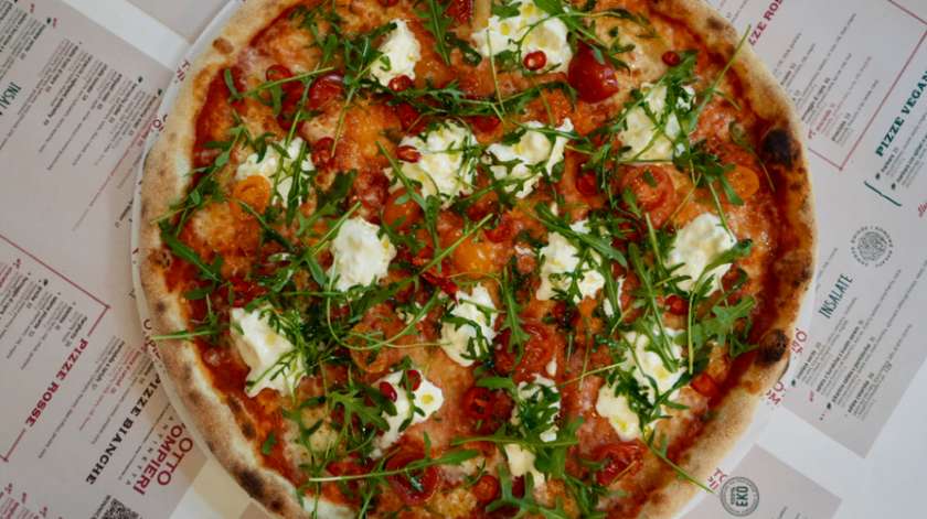 Red Stracciatella Pizza