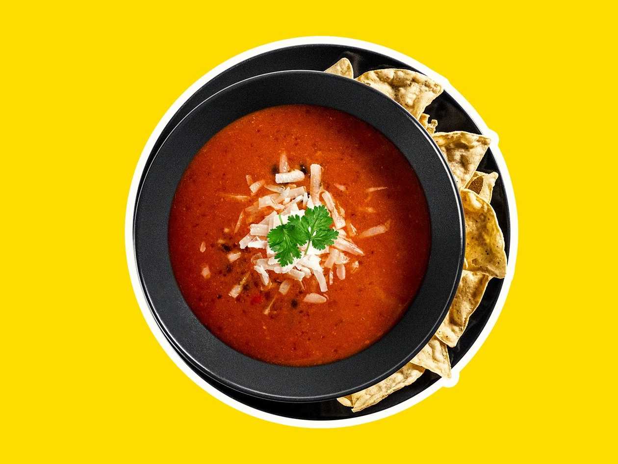 Large  soup with chips - Beans 450 ml