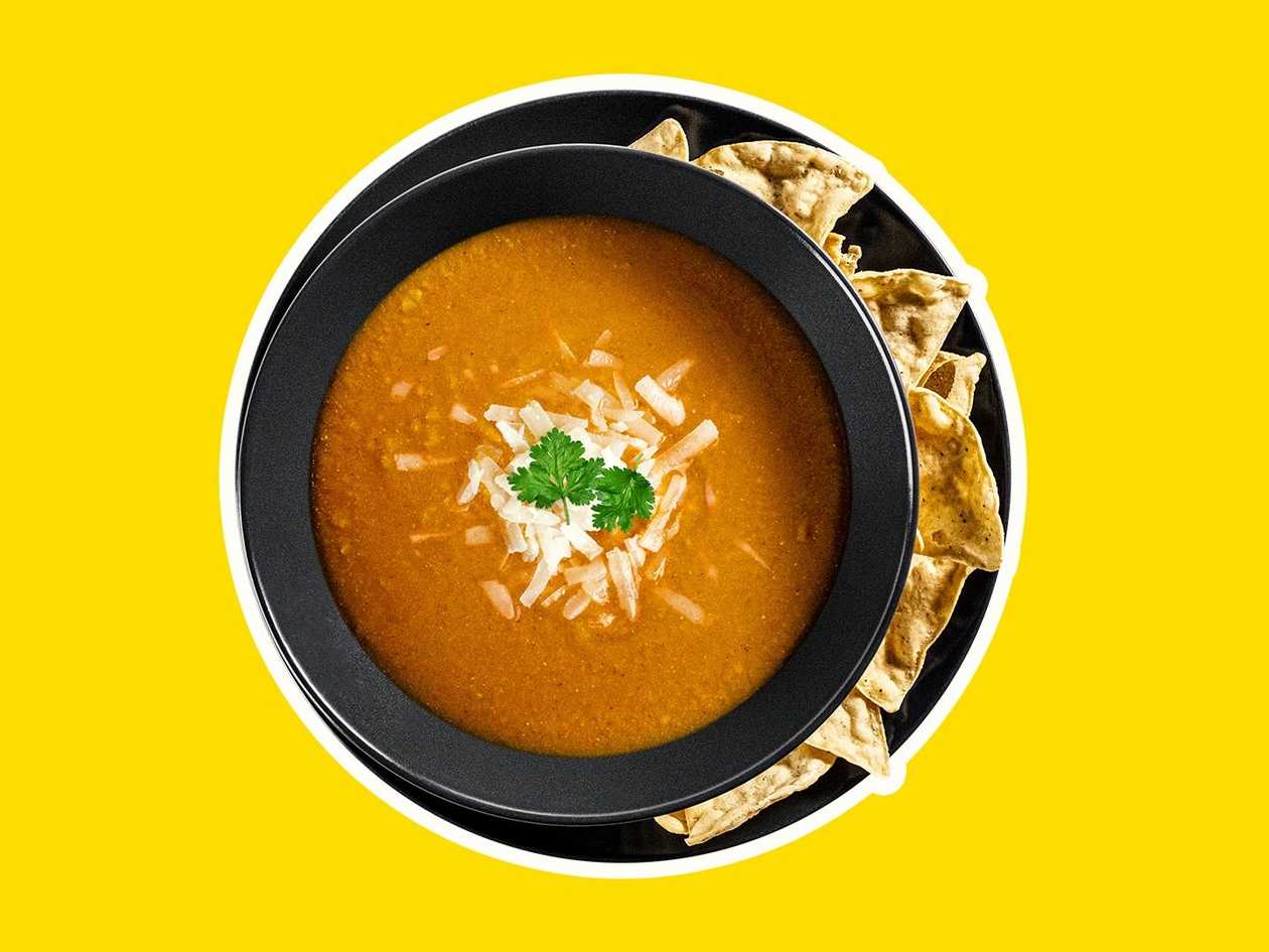 Large  soup with chips -  Red lentil 450 ml