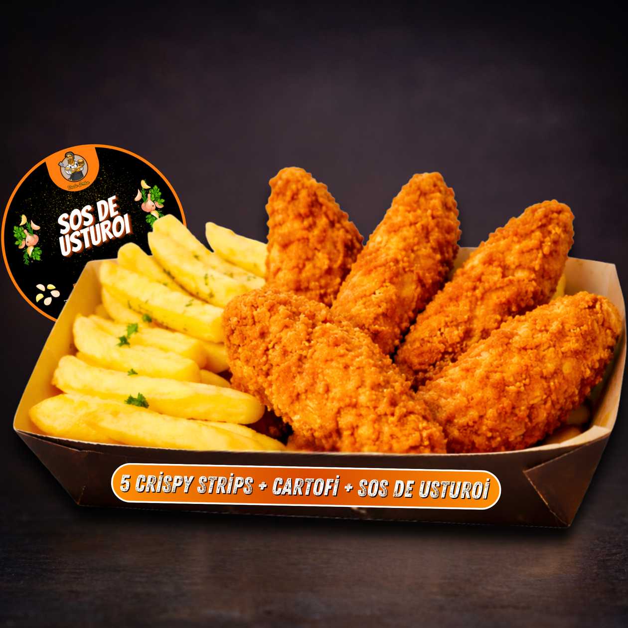 Crispy Chicken Box ( french fries included & gralic sos)