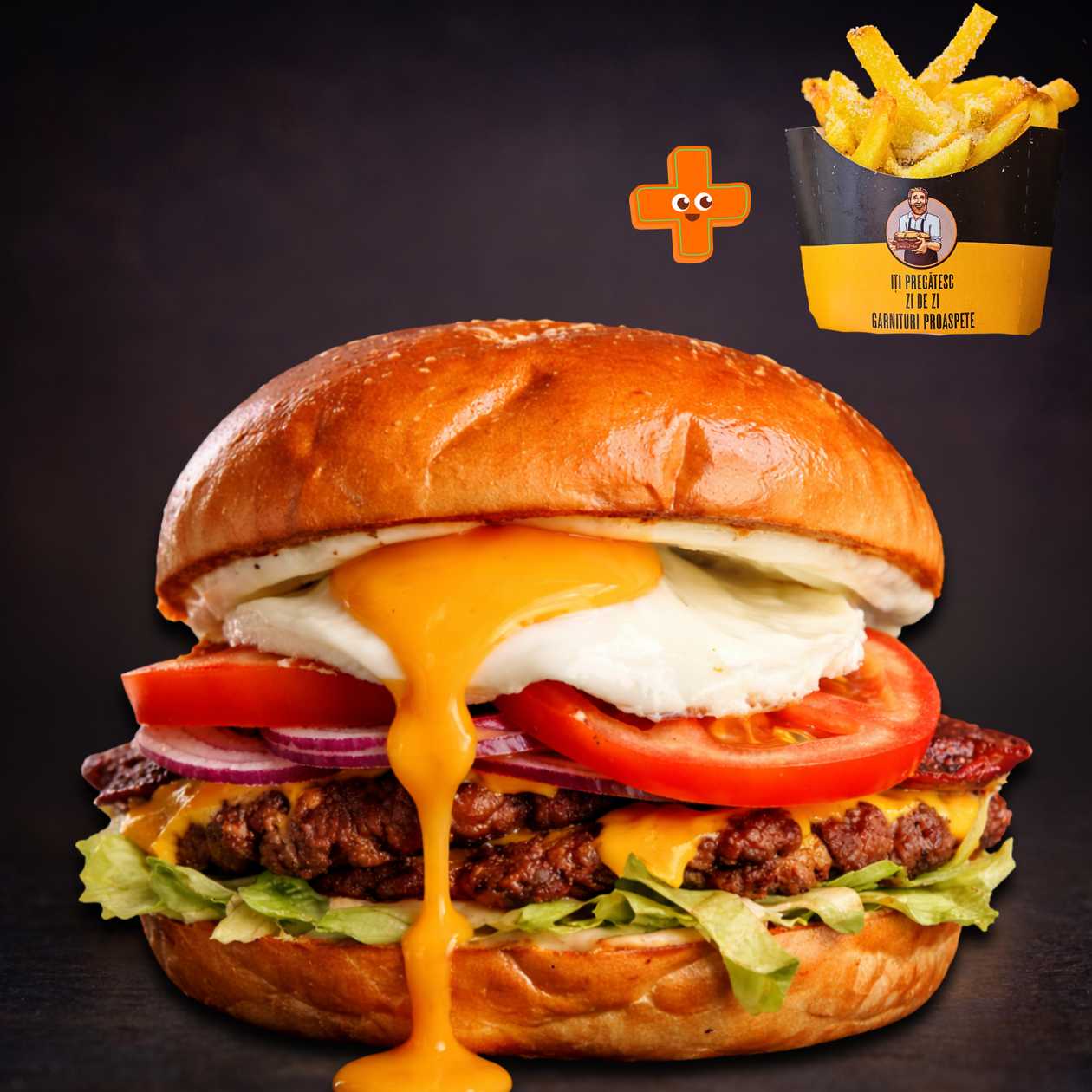 Combo Eggspectation Smashed ( frenxh fries included)