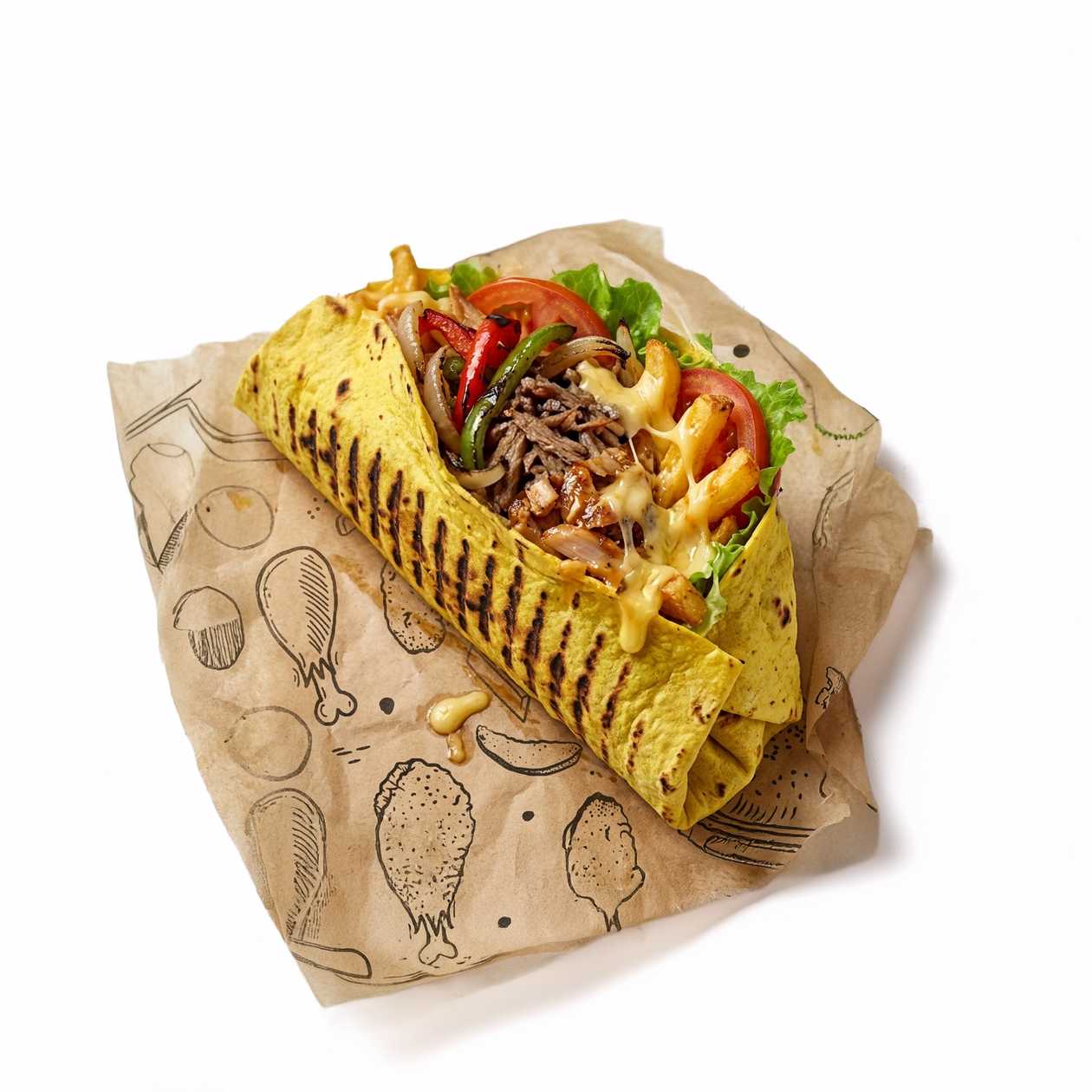 Cheesy Mixed Shawarma