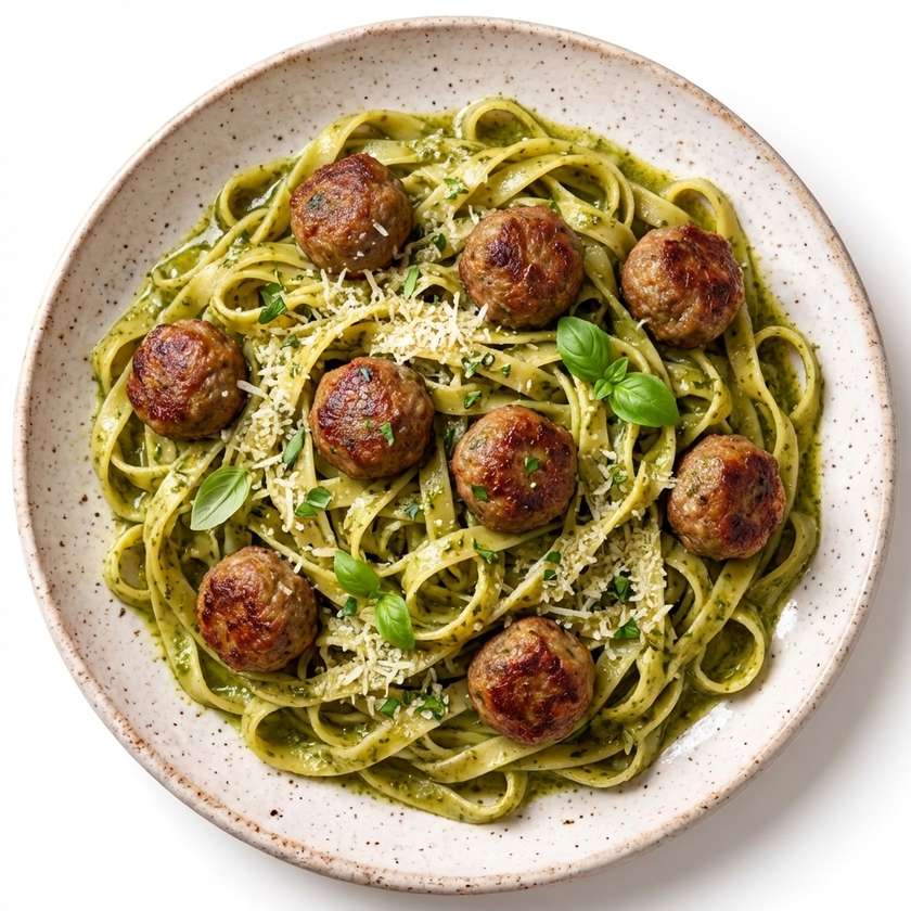 Meat ball pesto
