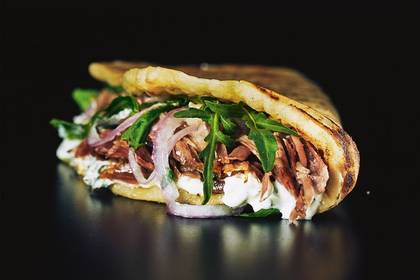 Slow-Roasted Lamb Pita