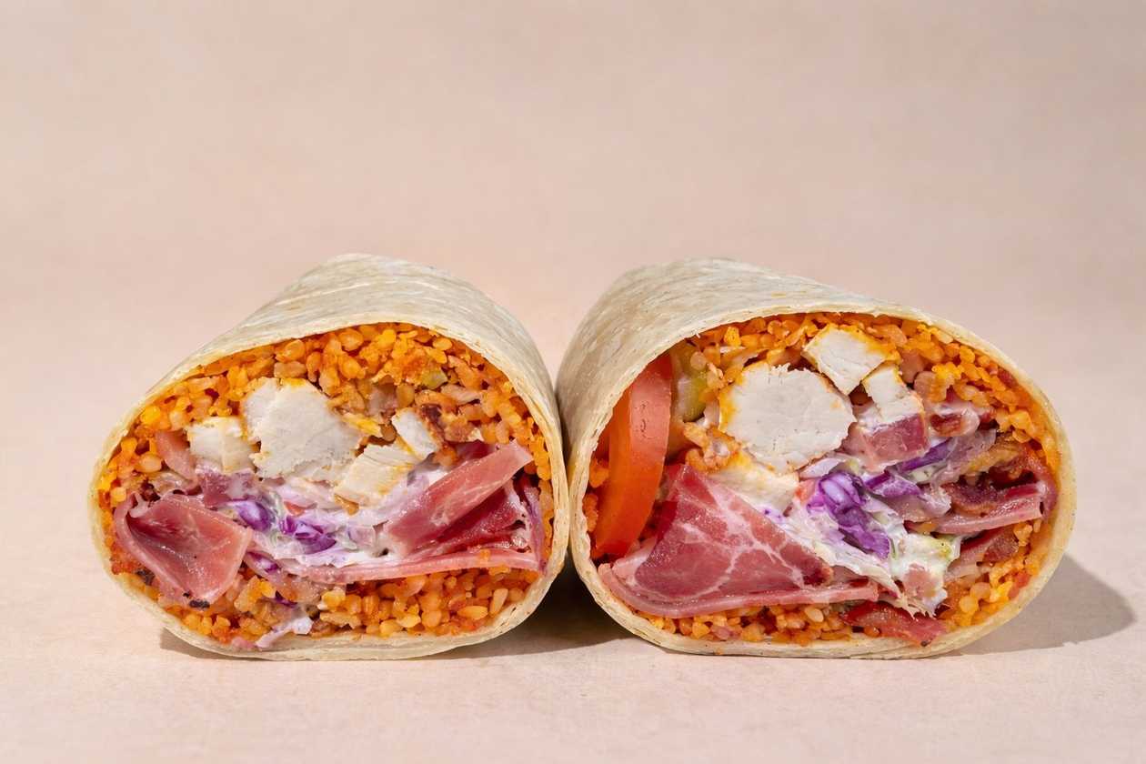 Chicken Parma Wrap (Served Warm)