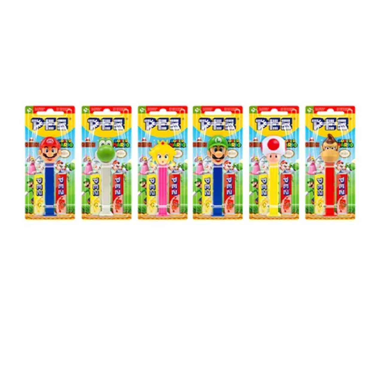 Pez Dispenser jucarie diverse sortimente Supermario, Nintendo, bomboane aroma fructe 2 rezerve 17 g