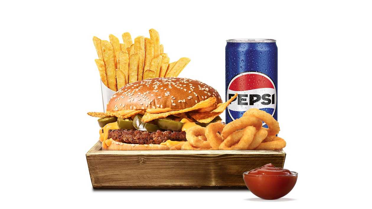 Cheesy Nachos Beef Burger Box