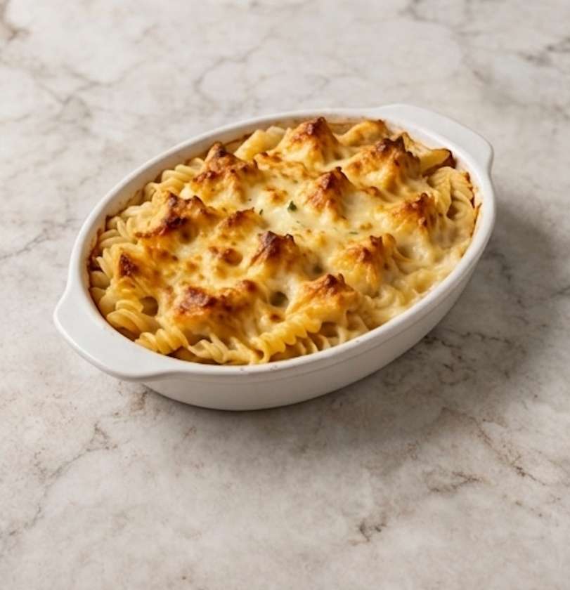 Pasta al forno quattro formaggi