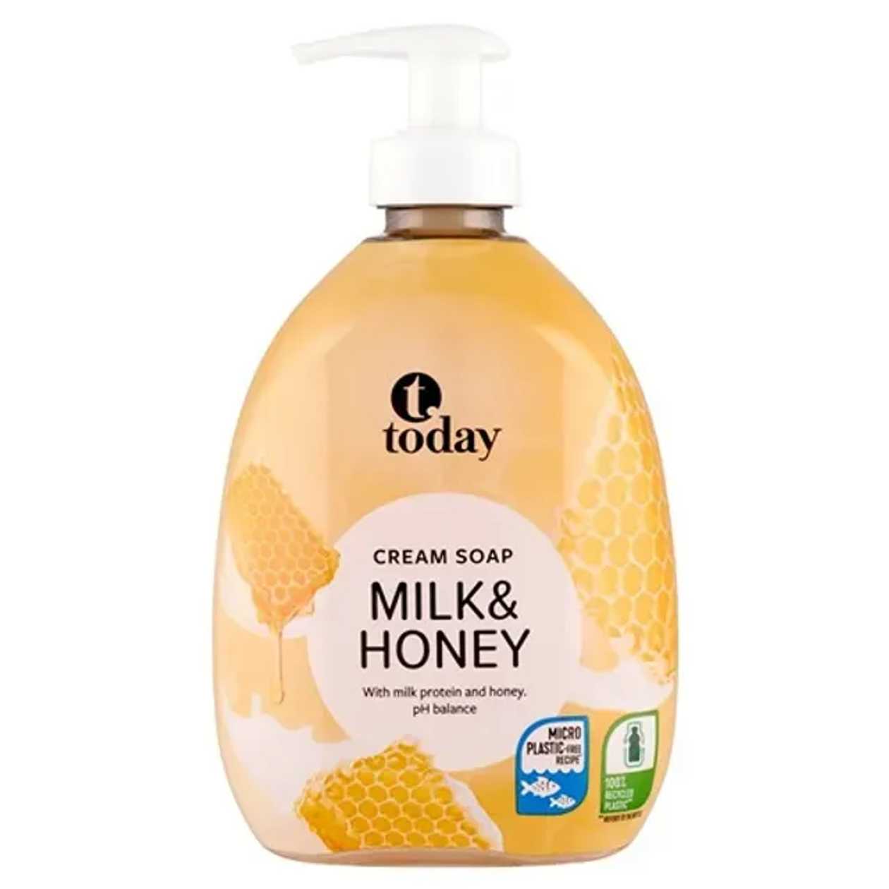 Today Sapun lichid crema lapte&miere 500 ml