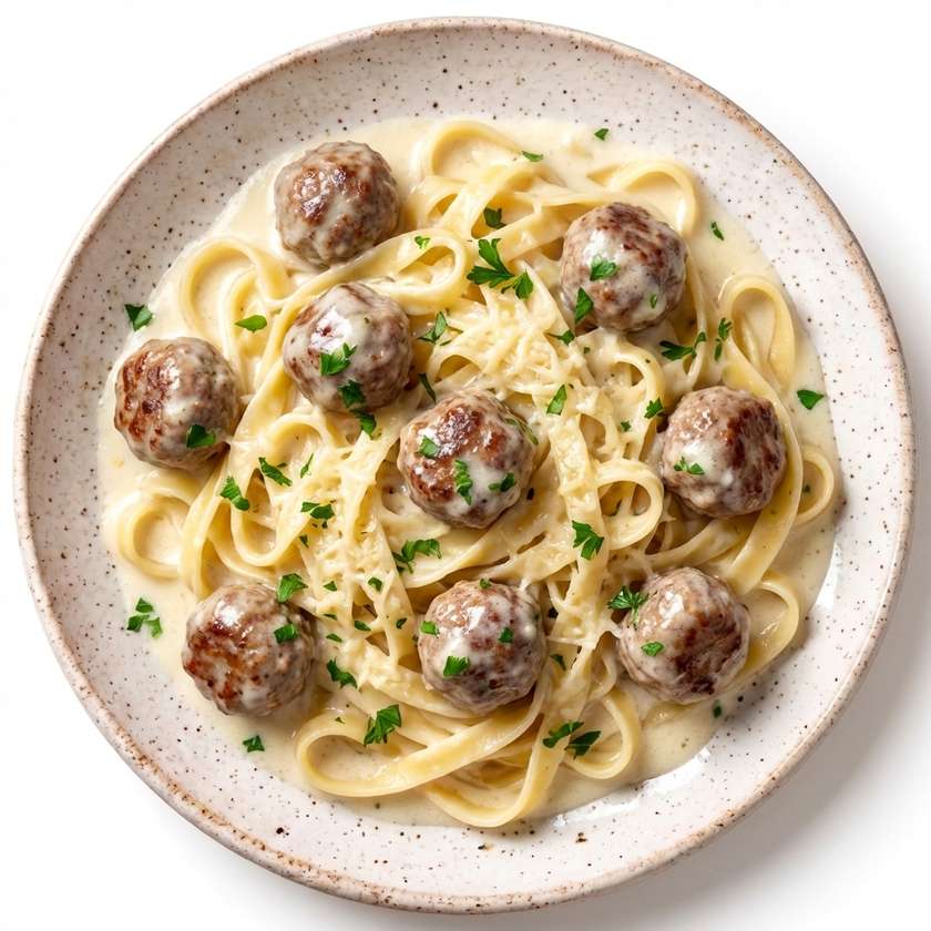 Meat ball white souse