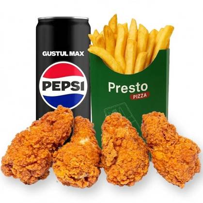 Meniu Aripioare crispy nepicante 200g